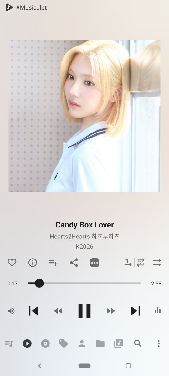 Dummyverivy's tweet photo. Listening #CandyBoxLover by #Hearts2Hearts #하츠투하츠 in #musicolet.
Get Musicolet from: https://t.co/Z8VFRTU3ca https://t.co/NNyyUPYmhJ