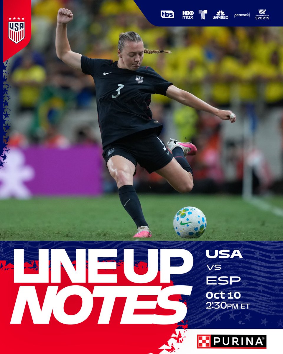 USWNT's tweet photo. Some familiar faces in the Starting XI

🔗 https://t.co/pM9AW6HjM8

USWNT x @Purina https://t.co/8BG90wiVOL