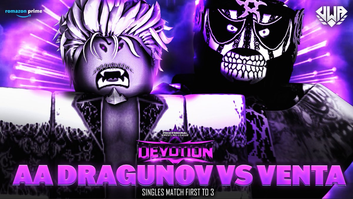 PWLROBLOX's tweet photo. PWL | DEVOTION

The Mad Dragon #AADragunov makes his in-ring Debut against the up and coming @Smokey_V1 

Both Men have a lot to prove in the League and they'll have the opportunity to showcase their talents LIVE in the THUNDERDOME https://t.co/mMx9adediw