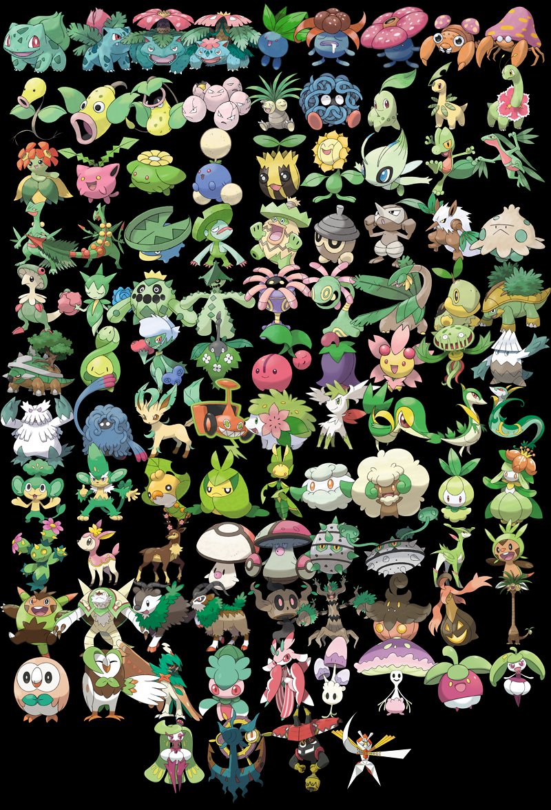 acervowimpod's tweet photo. >INTERAÇÃOZINHA COM VOCÊ 2!!! 👅

Queria saber qual é o Pokémon favorito de vocês de cada tipo, pra gente eleger um vencedor pra cada tipo!!

Dessa vez vamos com pokémon tipo grama!! https://t.co/oJiScL8aYq