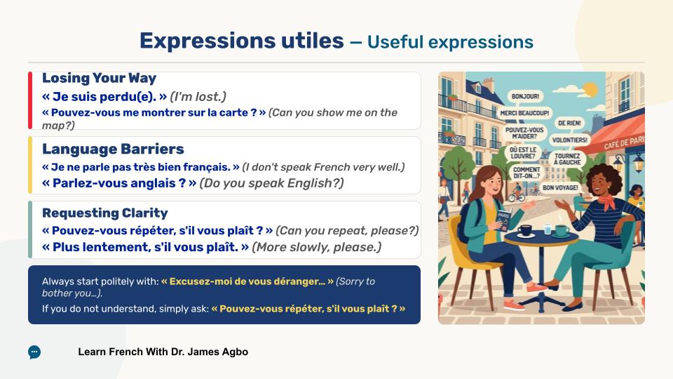 James2020Agbo's tweet photo. 🇫🇷🧭 DEMANDER SON CHEMIN EN FRANÇAIS !
Apprenez les expressions essentielles pour vous orienter en français ! 🇫🇷🇬🇧
💬 Comment dit-on « Turn left » en français ?
👍 Suivez Learn French With Dr. James Agbo !
#LearnFrench #FrenchVocabulary #ApprendreLeFrançais https://t.co/8XCKNuDGxA