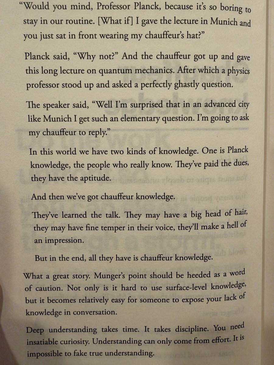 PEoperator's tweet photo. I have always loved this story, highlighted in @APompliano’s new book which I highly recommend.

Chauffeur knowledge is dangerous. https://t.co/zhYAyttTKJ