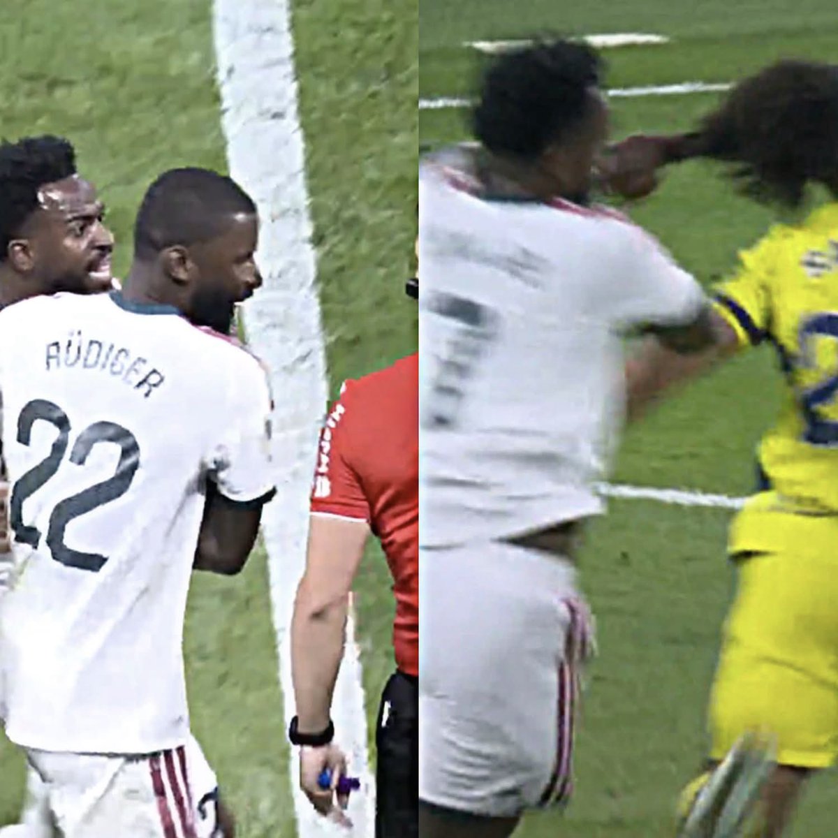 MotivacionesF's tweet photo. ¡¡LO DE VINICIUS ES DE NO CREER!! 🇧🇷💀

🎬 ACTO 1: Marca un gol.
🎬 ACTO 2: Lo celebra como si acabara de ganar el Mundial.
🎬 ACTO 3: El árbitro acude al VAR.
🎬 ACTO 4: Descubre que le tiró del pelo a un jugador del Villarreal.
🎬 ACTO 5: GOL ANULADO Y VINICIUS EXPULSADO. 😭🚨

PASÓ DE TOCAR EL CIELO A VIVIR UNA PESADILLA EN CUESTIÓN DE SEGUNDOS. 💀😂