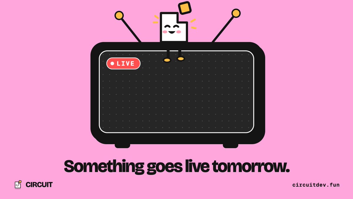 circuitdevfun's tweet photo. Something goes live tomorrow. https://t.co/lfZSSYTw1c