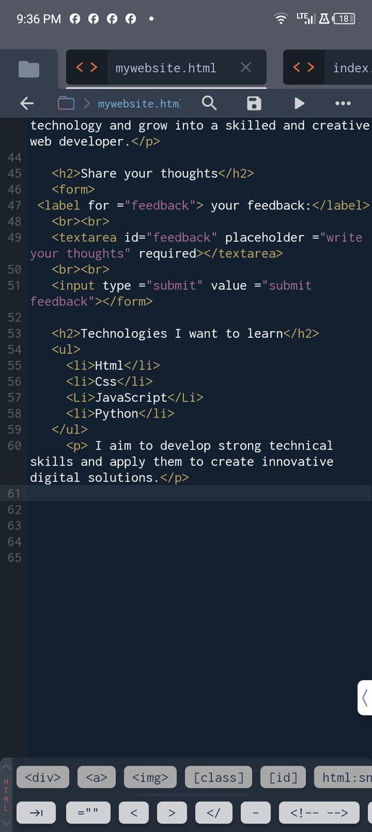 Costlyqueen1's tweet photo. Day 5 of my web development journey 💻 Today, I practised HTML lists and expanded my personal website. Each step strengthens my foundation as I continue learning and building. 🚀 https://t.co/egCNzeURkI