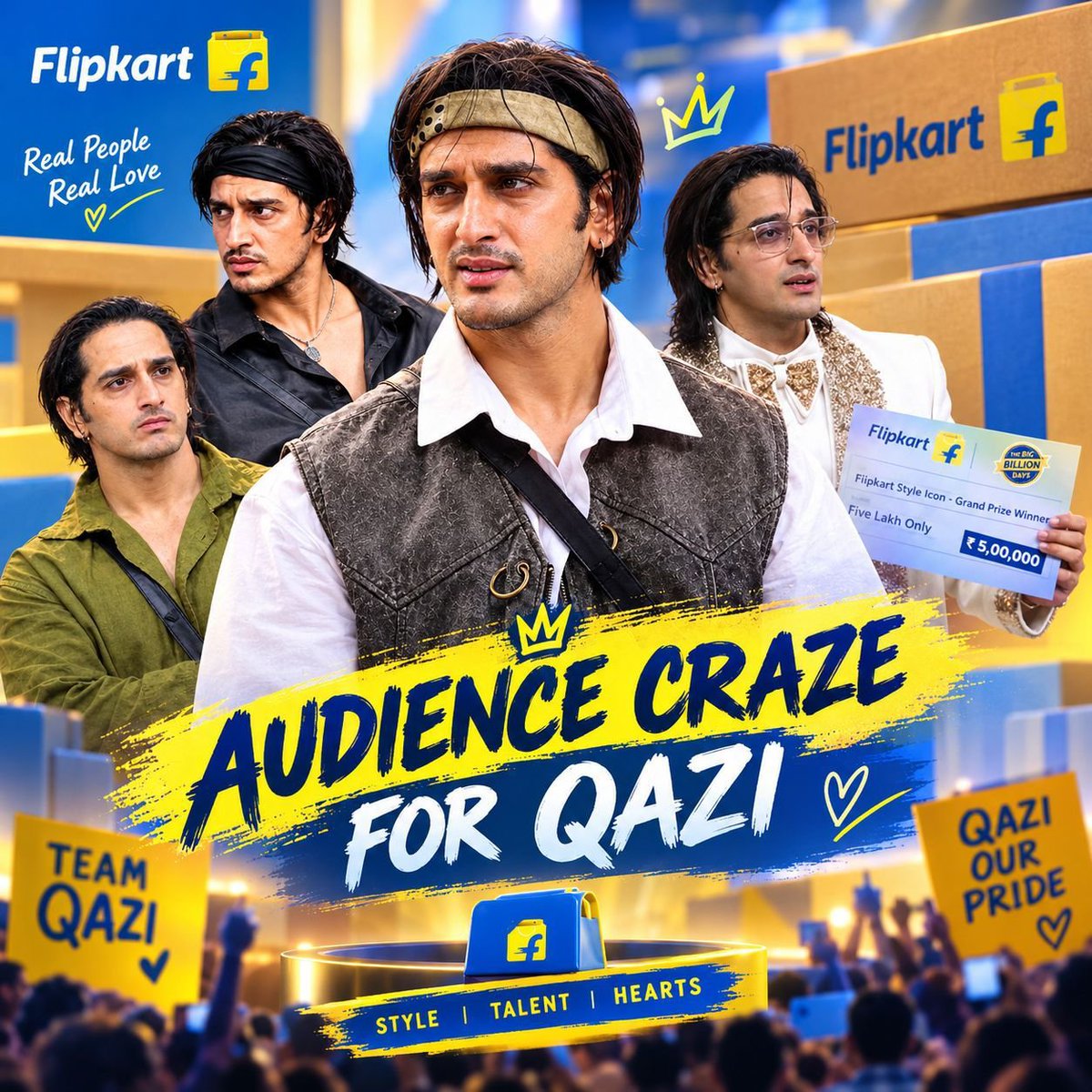 qaziofficialfc's tweet photo. THE AUDIENCE CRAZE FOR QAZI IS UNMATCHED!  His incredible energy, honest personality, and Rockstar attitude keep winning hearts. No matter the challenges, his supporters’ love continues to grow stronger. THE QAZI CRAZE IS REAL, AND NOW IT’S TIME FOR HIM TO LIFT THAT TROPHY

AUDIENCE CRAZE FOR QAZI