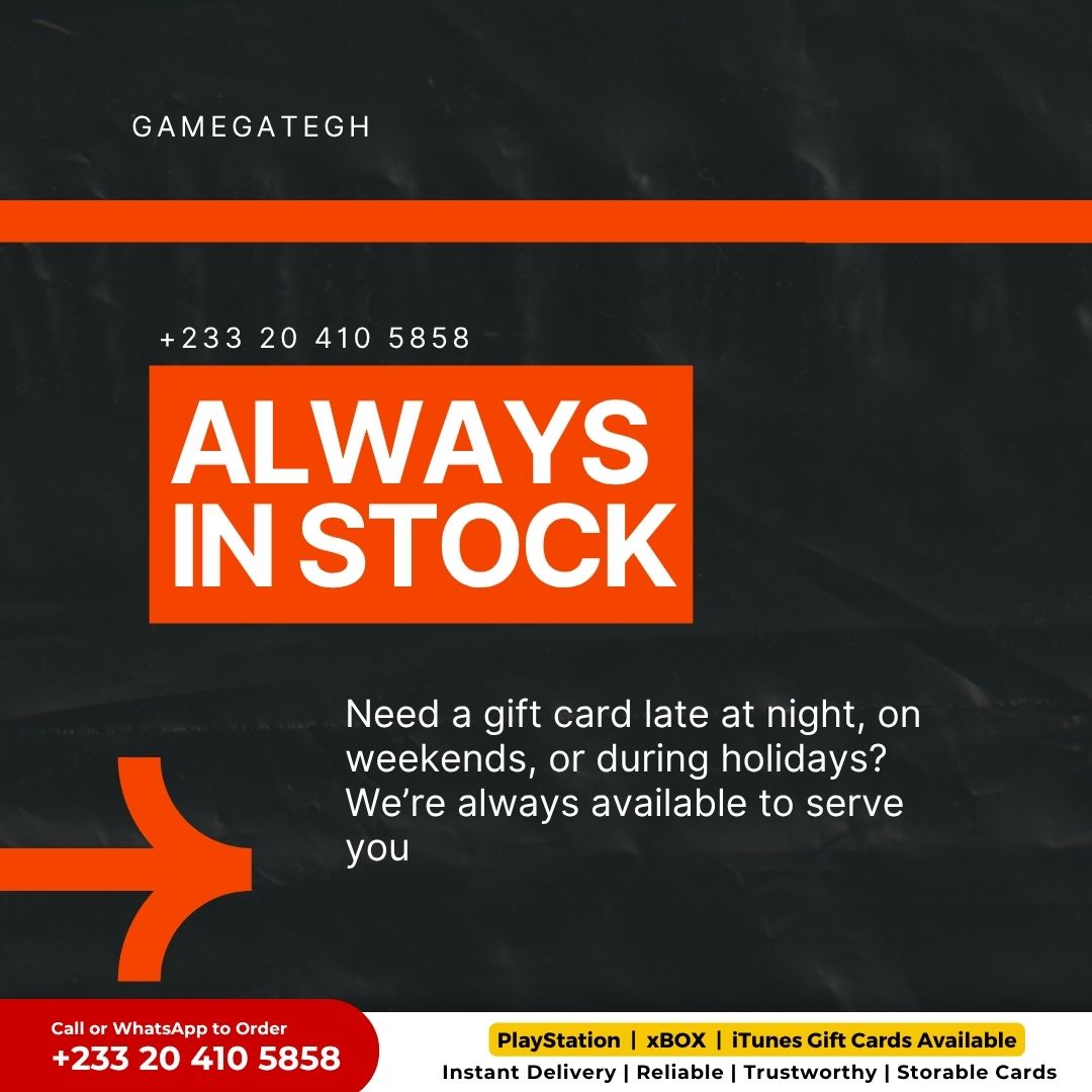 GameGateGh's tweet photo. 6 reasons Ghana gamers trust GameGateGh. Swipe 👉

✅ Genuine cards
⚡ Instant delivery
💾 Storable
💰 $1–$100
🎮 All platforms
🛡️ 6 years trusted

DM to order. #GhanaGamers #GiftCardGhana https://t.co/HDnR2KoSFw