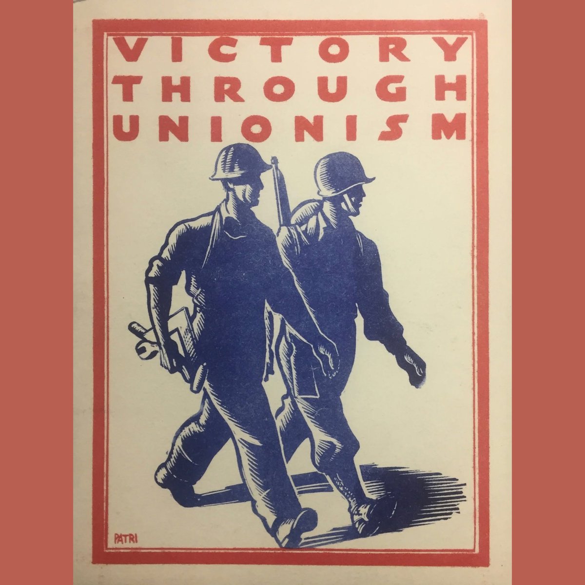 UAW's tweet photo. "Victory through Unionism."

Pamphlet from the James Lindahl Papers at the @ReutherLibrary. In the 1930s and 1940s, Lindahl served as Recording Secretary for UAW Local 190 and edited its newspaper. https://t.co/WP0L4Orgz6