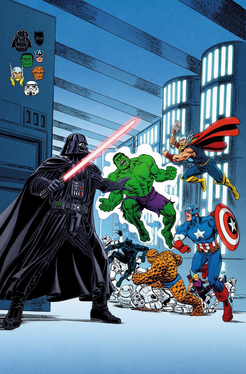 SciFiArchives's tweet photo. New variant covers for the ‘STAR WARS’ x ‘MARVEL’ crossover comic event.

Art by Jerome Opeña, Dan Jurgens &amp; Jerry Ordway. https://t.co/JcnZG1d3Q4