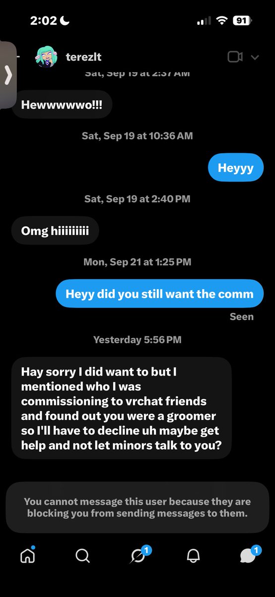 LobotoBee_'s tweet photo. I normally don’t do this but like… 

I’M NOT A GROOMER?! 

I’ve advocated for child safety since the beginnings of this acc. I’m not sure if this person is being fr or what but like, 

Pedophilia and Grooming genuinely disgust me to my core &amp; I have never groomed anyone. Period. https://t.co/0iABQx3dCm