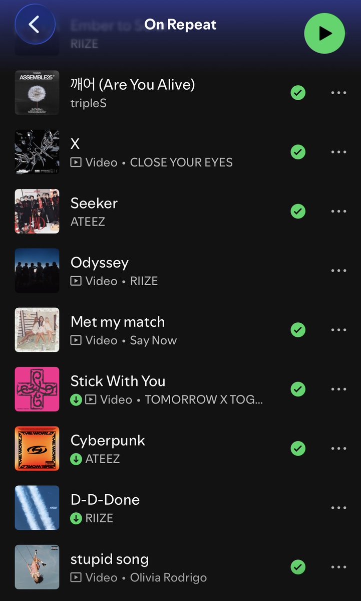 weno0xgen's tweet photo. no cheating, post your current on repeat playlist no matter how gay it is https://t.co/dbvNkh8qGL