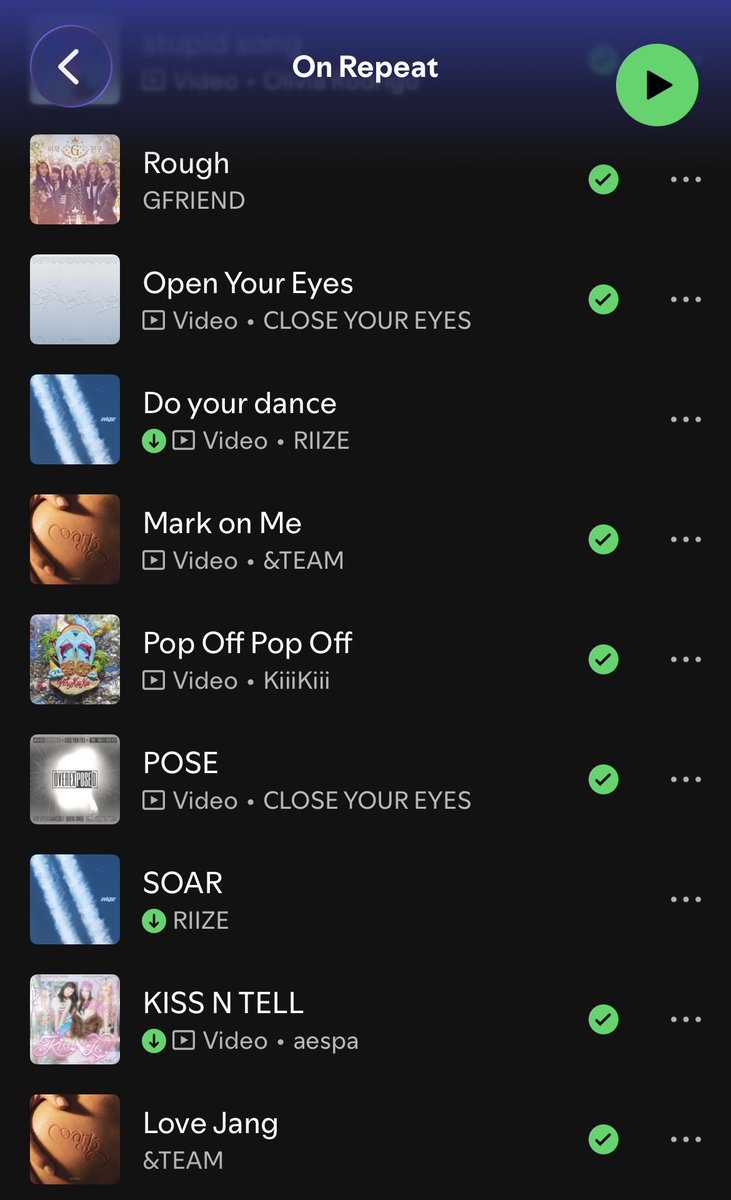 weno0xgen's tweet photo. no cheating, post your current on repeat playlist no matter how gay it is https://t.co/dbvNkh8qGL