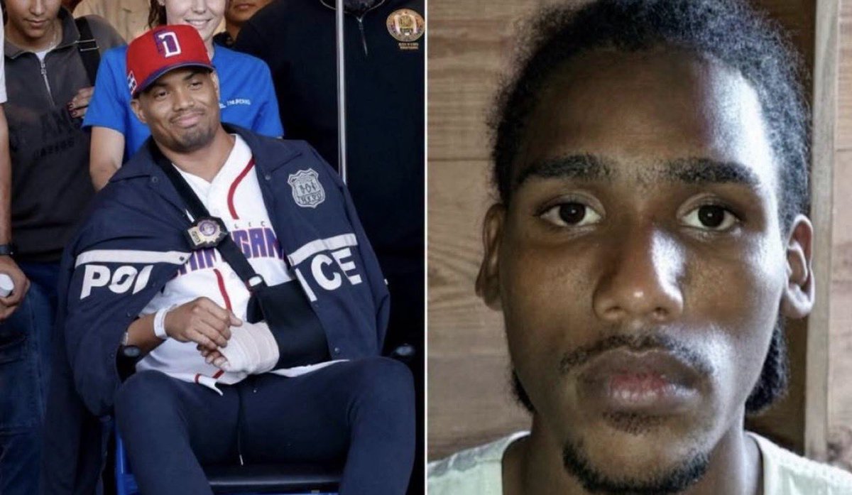 atensnut's tweet photo. THE man on the left is an Off Duty NYC Detective.  He was assaulted and stabbed by 2 Illegals this week. 

An Illegal, on the right, was shot while attempting to run over ICE agents this week.  

Guess who Commie Mamdani held a press Conference for?   Yep, the illegal!! https://t.co/0AuJBrKxDQ
