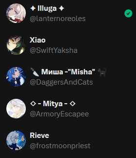 lanternoreoles's tweet photo. (Mostly) active accounts! https://t.co/bF8HDMkMHq