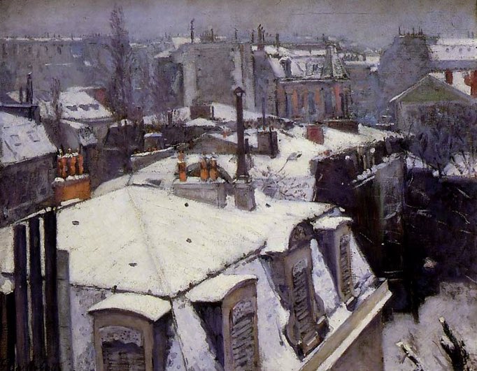 AlBlaineau's tweet photo. Gustave Caillebotte, Toits sous la neige, 1878 https://t.co/R1kwxF29j9
