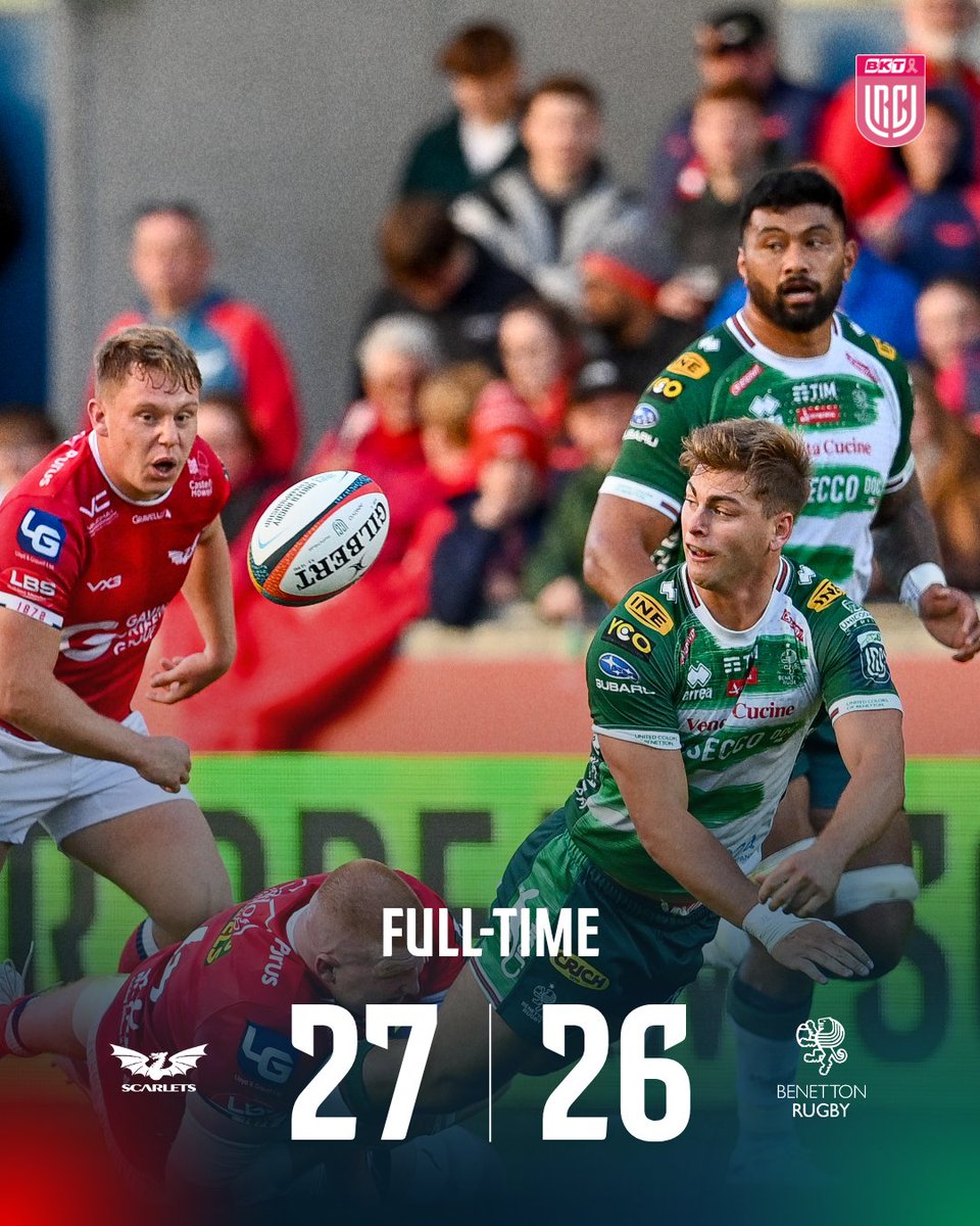 URCOfficial's tweet photo. By the smallest of margins, @scarlets_rugby claimed the W. 😮💨
#BKTURC #URC | #SCAvBEN https://t.co/UQ8qivPTVt