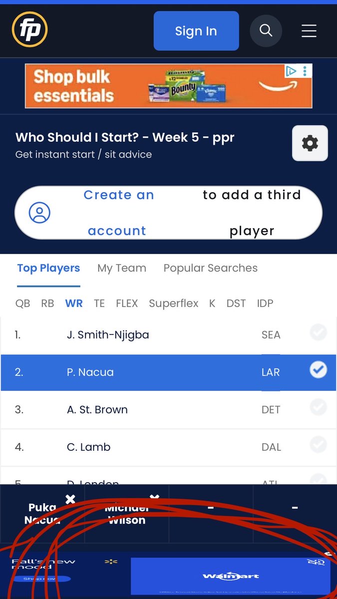 blankmannn10's tweet photo. .@FantasyPros the ads that literally block the View Advice button are a giant pain in the ass

Less likely to shop at @Walmart https://t.co/TDdJAJmjPh