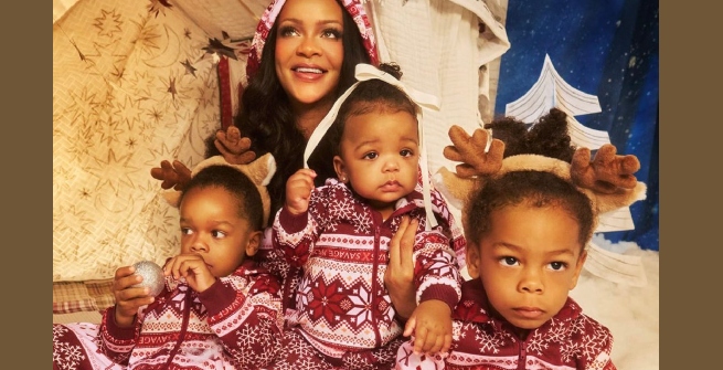 shinemycrown's tweet photo. Rihanna Kicks Off Christmas in October With RZA, Riot and Rocki in New Savage X Fenty Campaign shinemycrown.com/rihanna-kicks-off-christmas-in-october-with-rza-riot-and-rocki-in-new-savage-x-fenty-campaign/ #Rihanna #SavageXFenty #ChristmasInOctober #ASAPRocky #HolidaySpirit https://t.co/oTnJeDDFAH