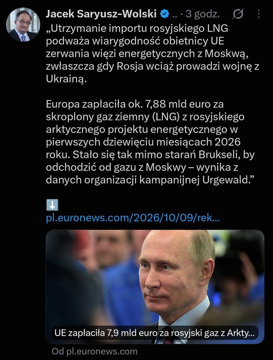 Memkomat's tweet photo. @MichalSzczerba To smutne, że UE zapłaciła zbrodniarzowi Putinowi tylko w tym roku: https://t.co/YJ4hhB5524