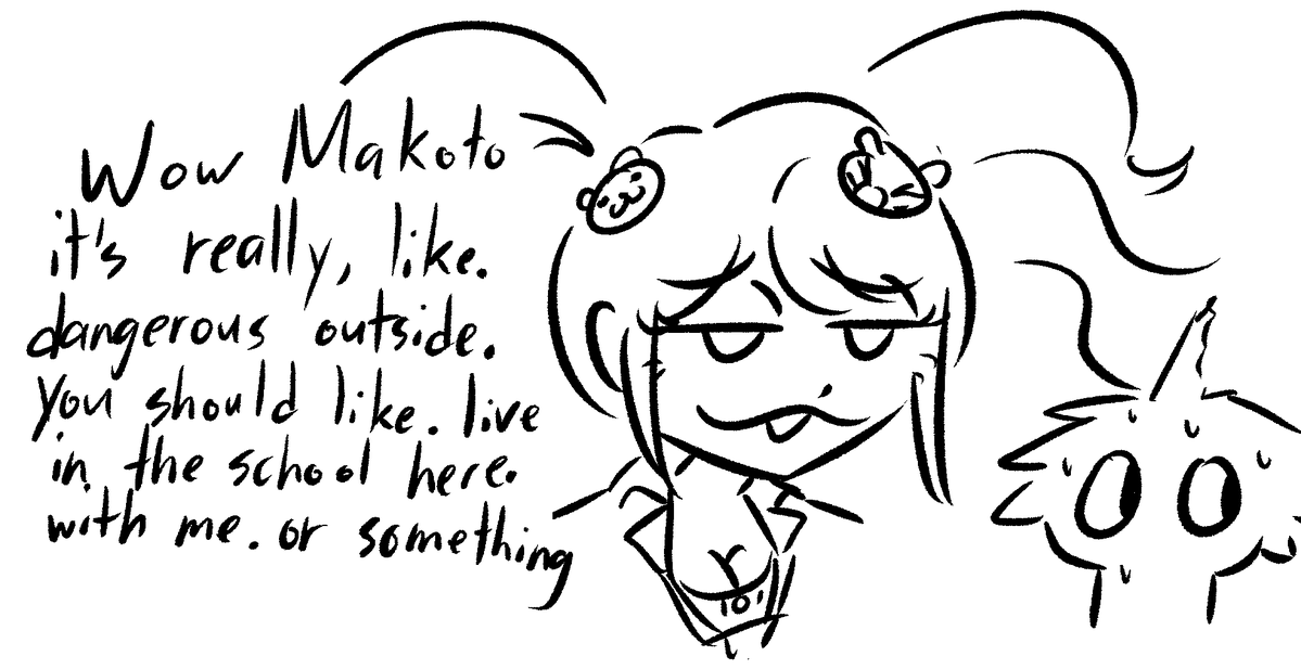 taskmaster_art's tweet photo. youdontgottakillbutyougottaliveintheschoolforevercore #danganronpa https://t.co/Bf6vDkYJtY