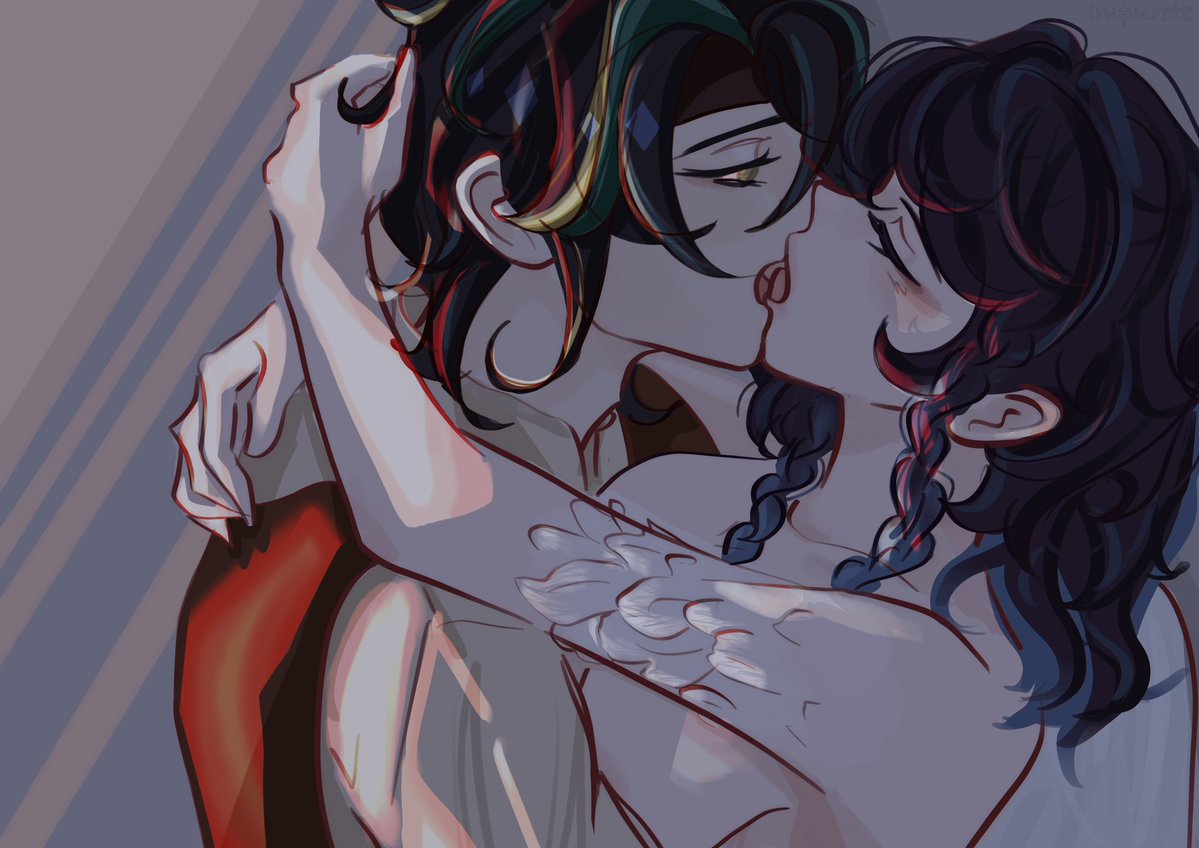 Impureteali's tweet photo. #kinich &amp; fem! #venti (medieval au(?)) https://t.co/EbIOR9bptA