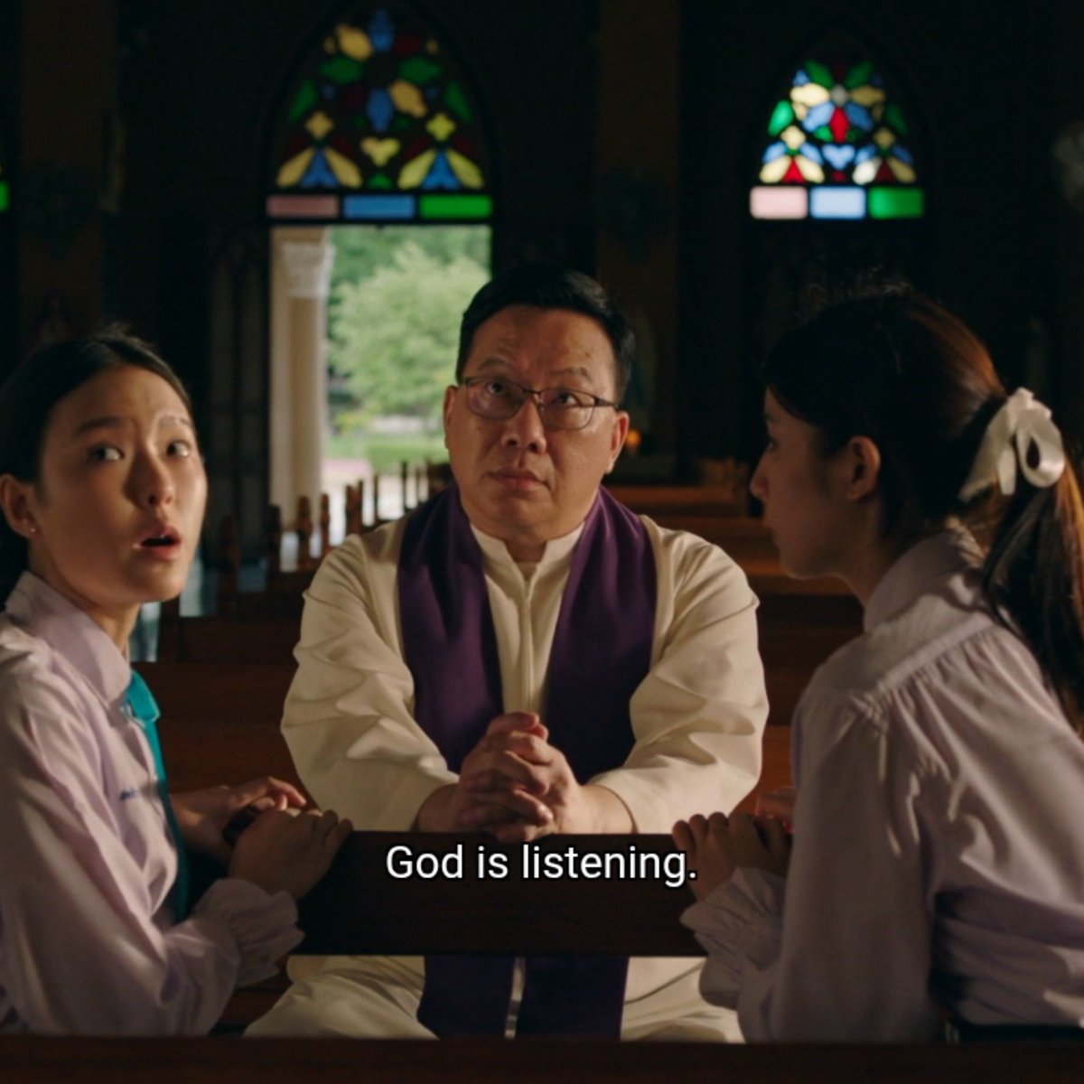 floiueo's tweet photo. Okay but them going to church because there isn't a single adult figure they can trust, and asking, "Please don't lie to us, God is listening" because they're still terrified that Father might lie to them is so sad. They couldn't even trust the graves #จูเลียตแอนด์จูเลียตอีพี6 https://t.co/C3iznIJN4O
