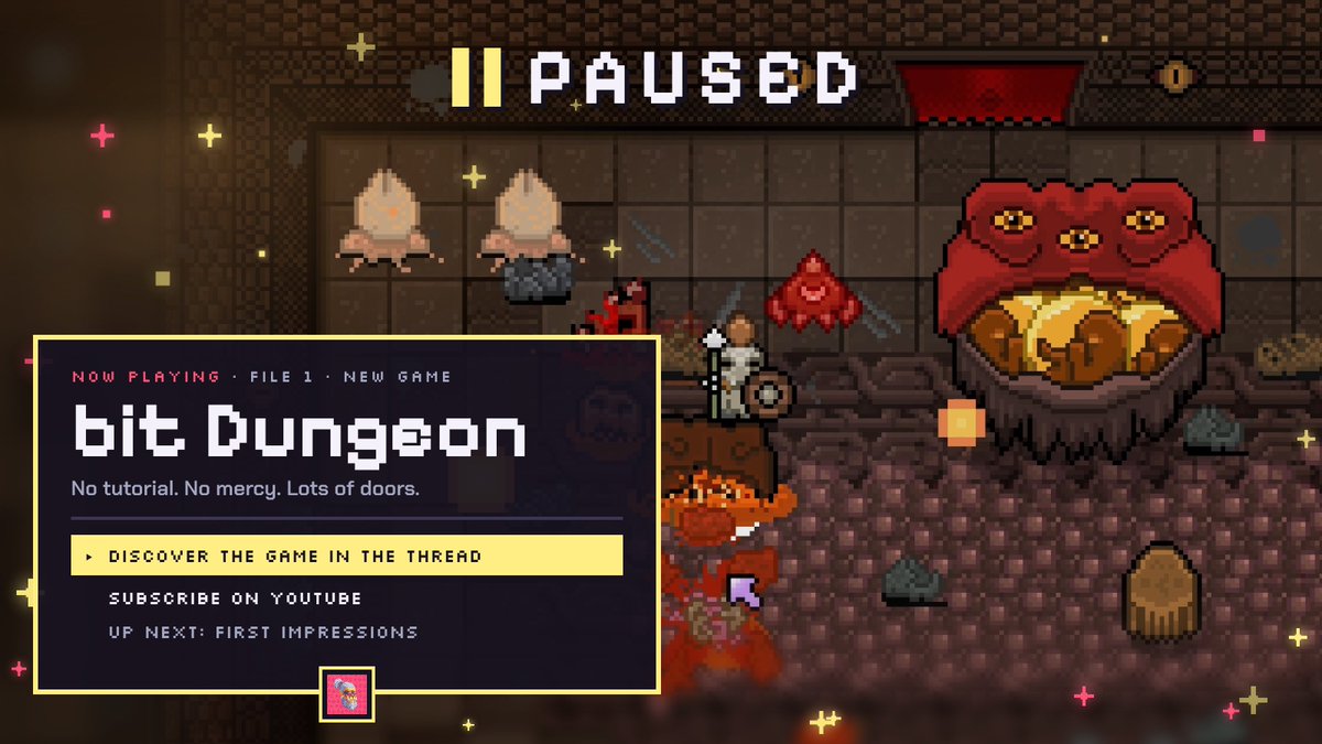 BrainstitchKYS's tweet photo. Now Playing: bit Dungeon! No tutorial. No mercy. Lots of doors.

Here's what I'm walking into 🧵

#bitDungeon #indiegames https://t.co/lot1wPnKrq