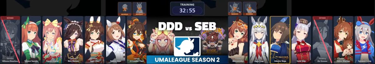 sayaduck's tweet photo. the best thing about it is that you can play to any uma's strengths with the track draft 

which leads to crazy matches

yukino bijin and aston machan at the highest level of play?! https://t.co/BmRvp1m5uC