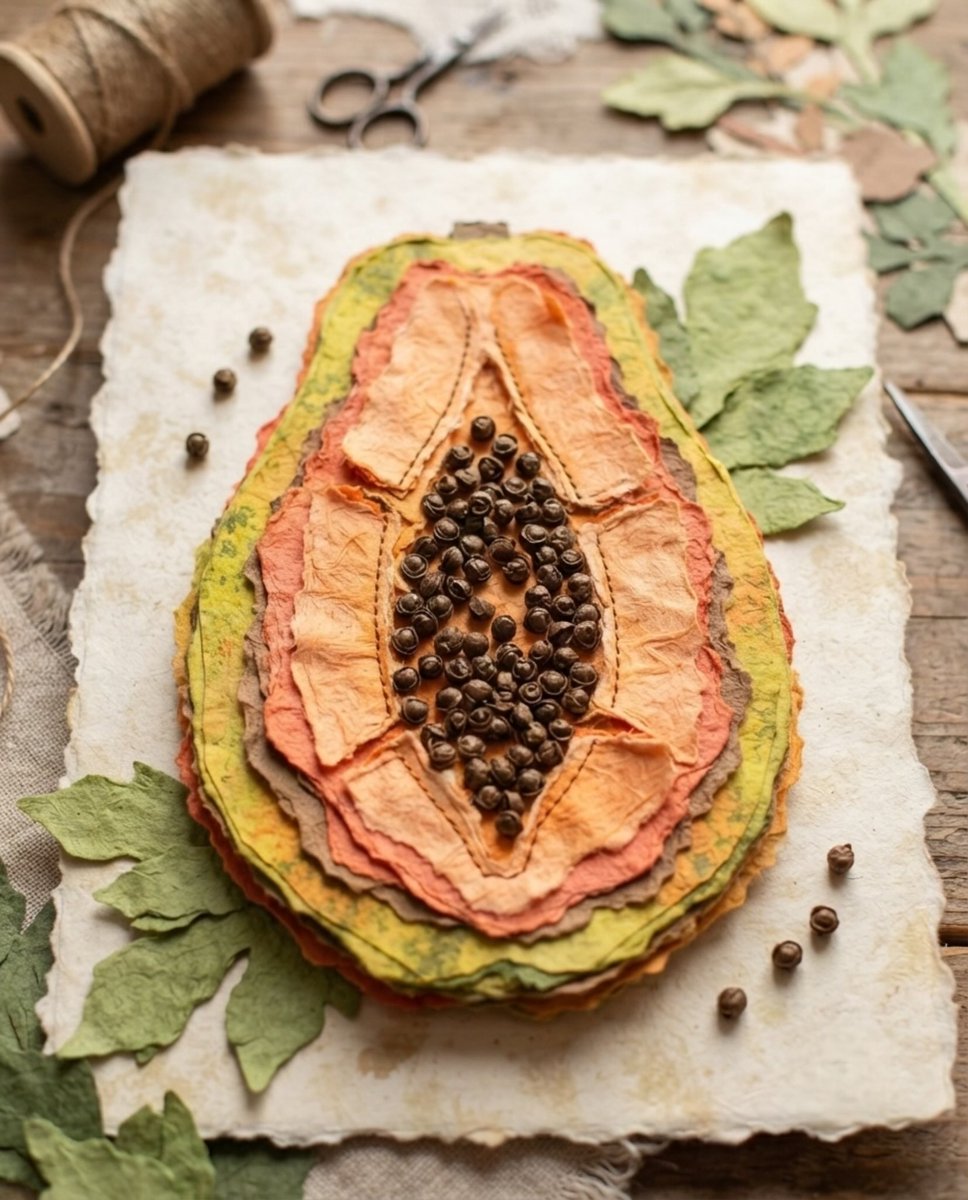 SungoGo10's tweet photo. Layer by layer, paper to pulp—bringing this little slice of handmade sunshine to life! 🧡
#art #LikeFollowShare #mulberrypaper #diypapercraft #color #HandmadeDecor https://t.co/3jklw2AHSn