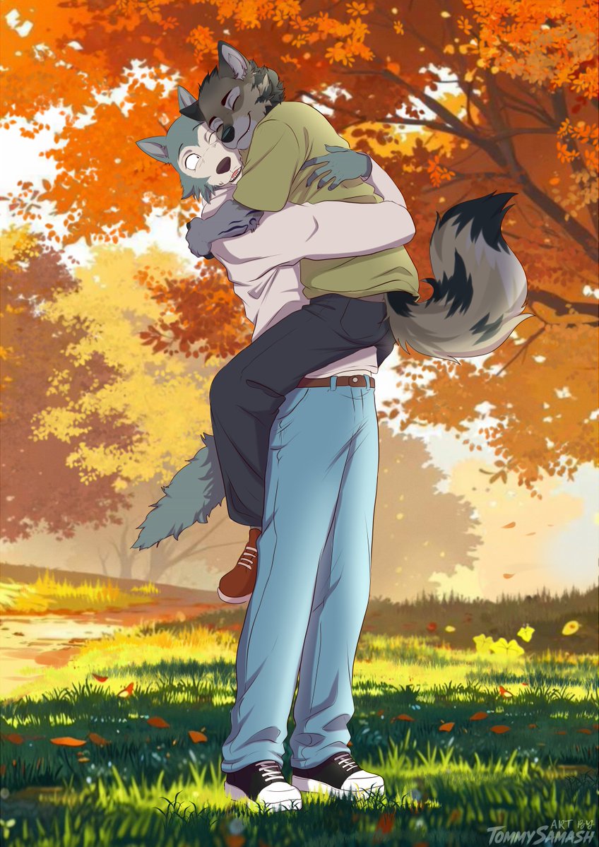 tristanthewolf5's tweet photo. Thank you @/SamashTommy  for this wonderful art of me and Legoshi. https://t.co/trFIUZScN3
