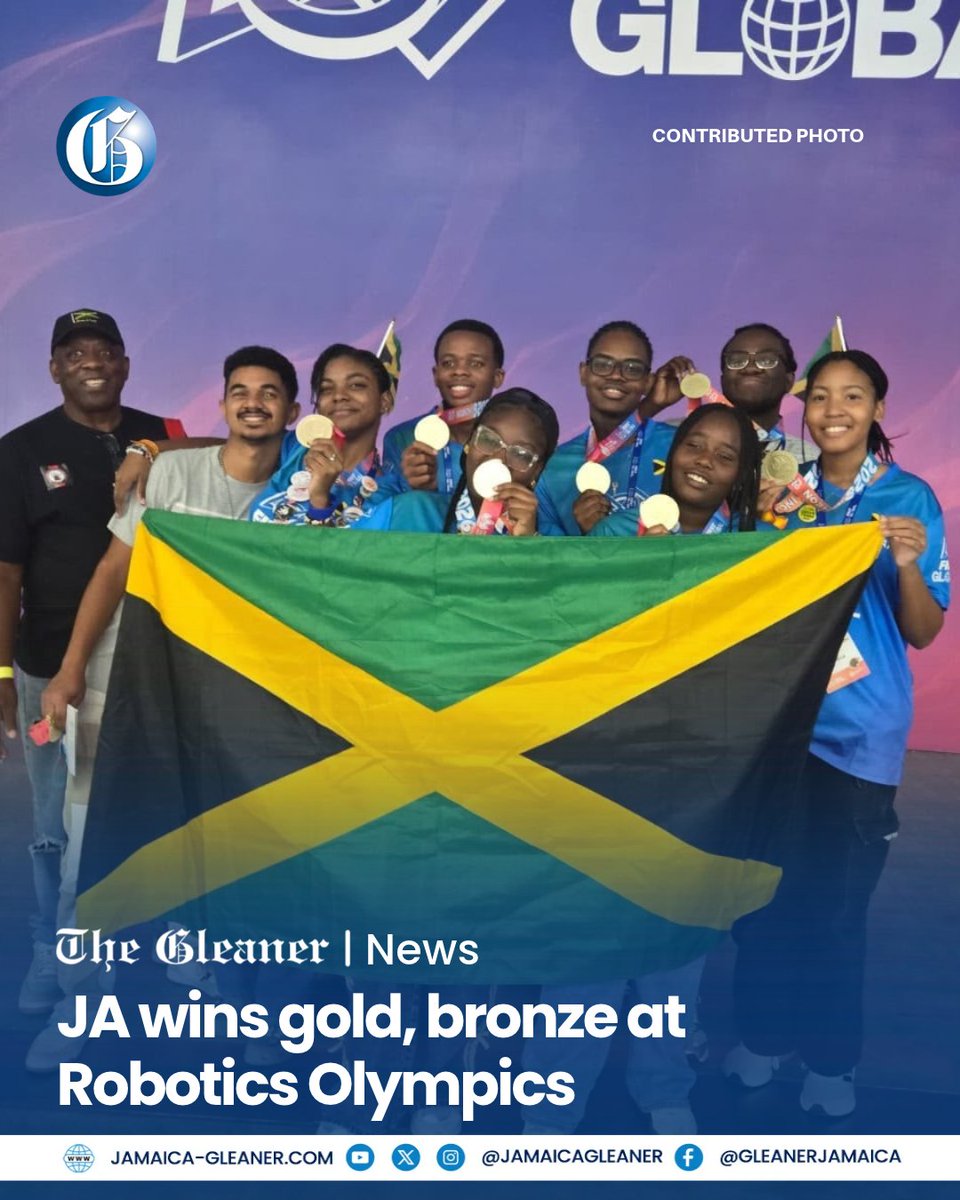 JamaicaGleaner's tweet photo. Jamaica’s eight-member team won gold and bronze in their respective competitions at the 10th staging of the First Global Robotics Olympics in South Korea.

Read more: https://t.co/D1yPkB7JtK https://t.co/Zsd8gPlmnr