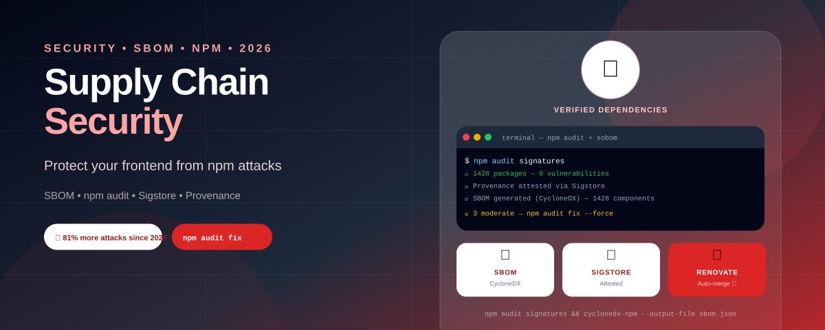 Supply Chain Security: Protect Your Frontend from npm Attacks with SBOM & Sigstore