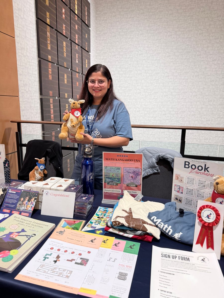 UsaKangaroo's tweet photo. Day 1 at #WAETAG is live! 🎉
12 hrs yesterday, 10 hrs today! Come say hi to our team:
Lead: Tejasvi Randive
Support: Lucia &amp; Ying (Today’s Workshop Presenter)

Big thanks to our volunteers Lei Zhang, Clair, &amp; Ritisha Srivastava (Asia Camper alum)! 🚀
#MathKangaroo https://t.co/Xk7y1C6S5y