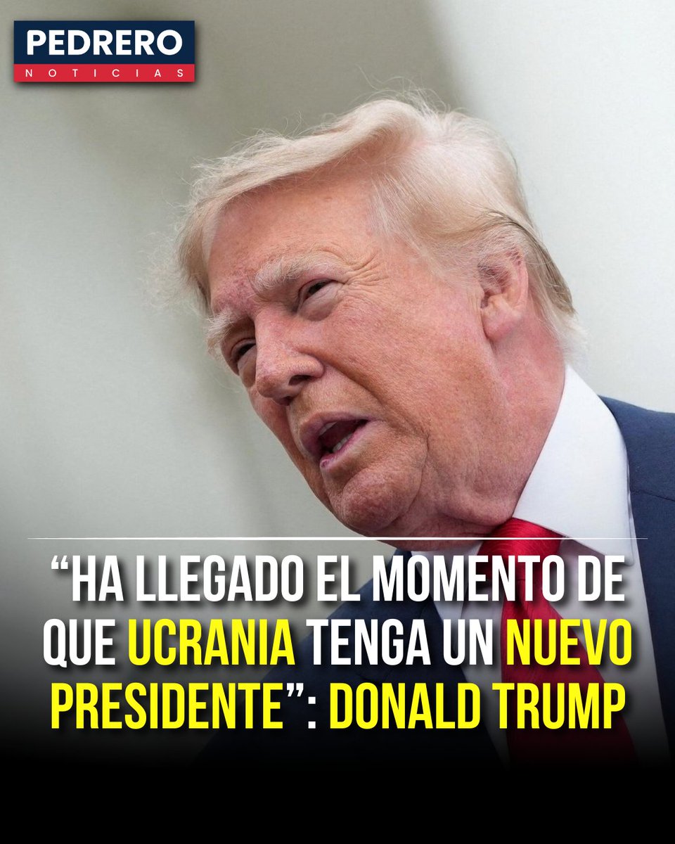 YosoyPedrero's tweet photo. 🚨 OJO | “HA LLEGADO EL MOMENTO DE QUE UCRANIA TENGA UN NUEVO PRESIDENTE”: DONALD TRUMP
El presidente de Estados Unidos, Donald Trump, arremetió este sábado contra su homólogo ucraniano, Volodímir Zelenski, y afirmó que “ha llegado el momento de que Ucrania tenga un nuevo presidente”, en declaraciones a la prensa desde la base militar de Andrews, en Maryland.

Trump justificó su postura criticando los bombardeos ucranianos contra refinerías de diésel rusas. “Le dijimos: ‘Puedes hacer lo que quieras con Rusia, pero no ataques las refinerías’, porque ese es un problema mundial que él está causando”, declaró el mandatario, acusando a Zelenski de querer “crear problemas para el mundo, para nuestros agricultores y ganaderos”. “Sugiero que busquen un nuevo líder capaz de llegar a un acuerdo, porque él podría haber cerrado muchos acuerdos y, por alguna razón, nunca lo hace”, añadió.

Las declaraciones se producen horas después de que Trump anunciara un acuerdo con su homólogo ruso, Vladímir Putin, para que Rusia suministre más de 300 mil toneladas de diésel al mercado estadounidense y global, un pacto que Zelenski calificó como “injusto” e “impropio de un aliado”. El emisario ruso para la cooperación económica con Estados Unidos, Kiril Dmítriev, celebró el llamamiento de Trump, escribiendo en X que “la diplomacia del diésel dejó al descubierto a Zelenski”.