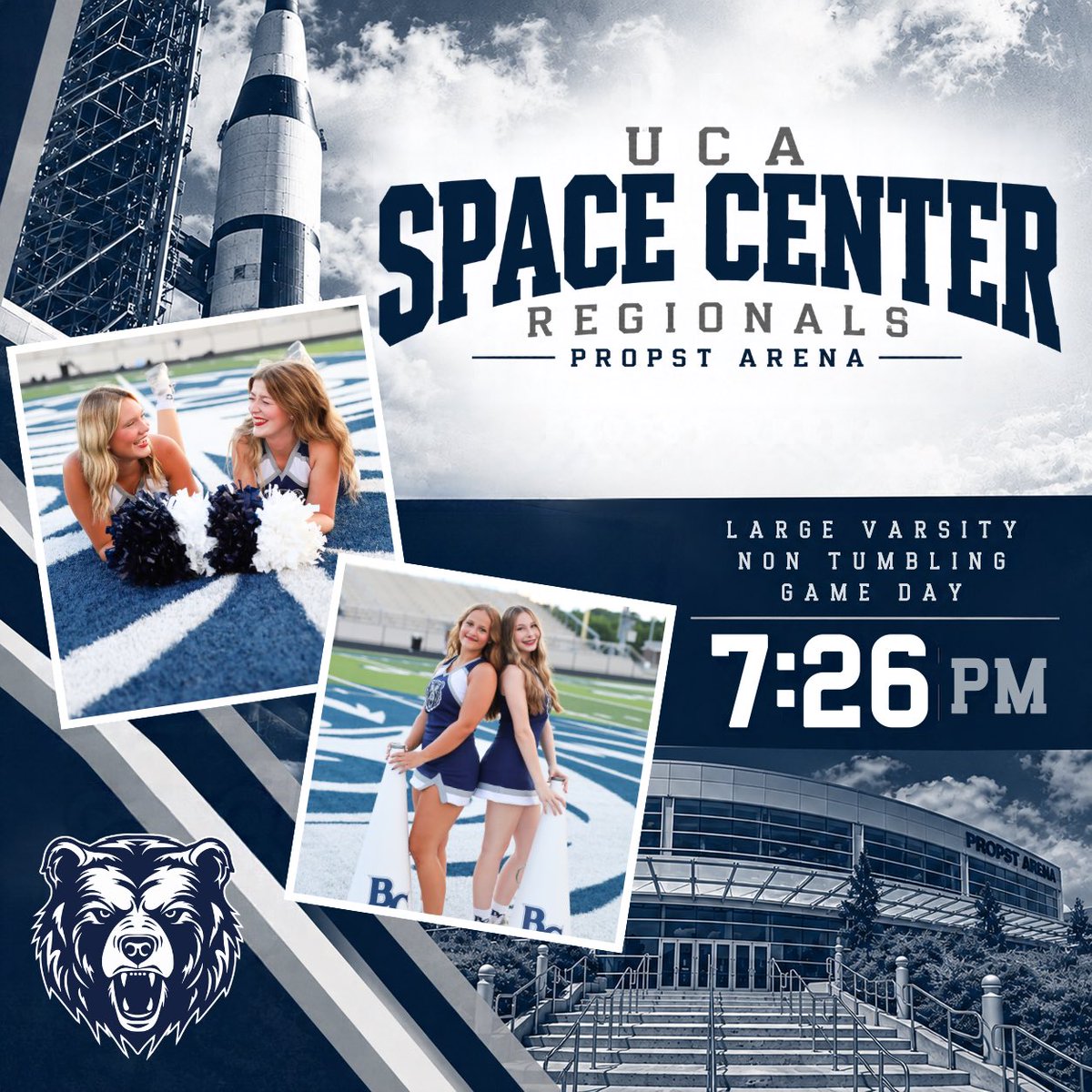 mcpsBCFballChr's tweet photo. One week until Creek Cheer takes the mat at UCA Space Center Regionals! The countdown is on as we prepare to compete for our bid to Nationals! #ReadyforBattle https://t.co/vmxwx86T8r