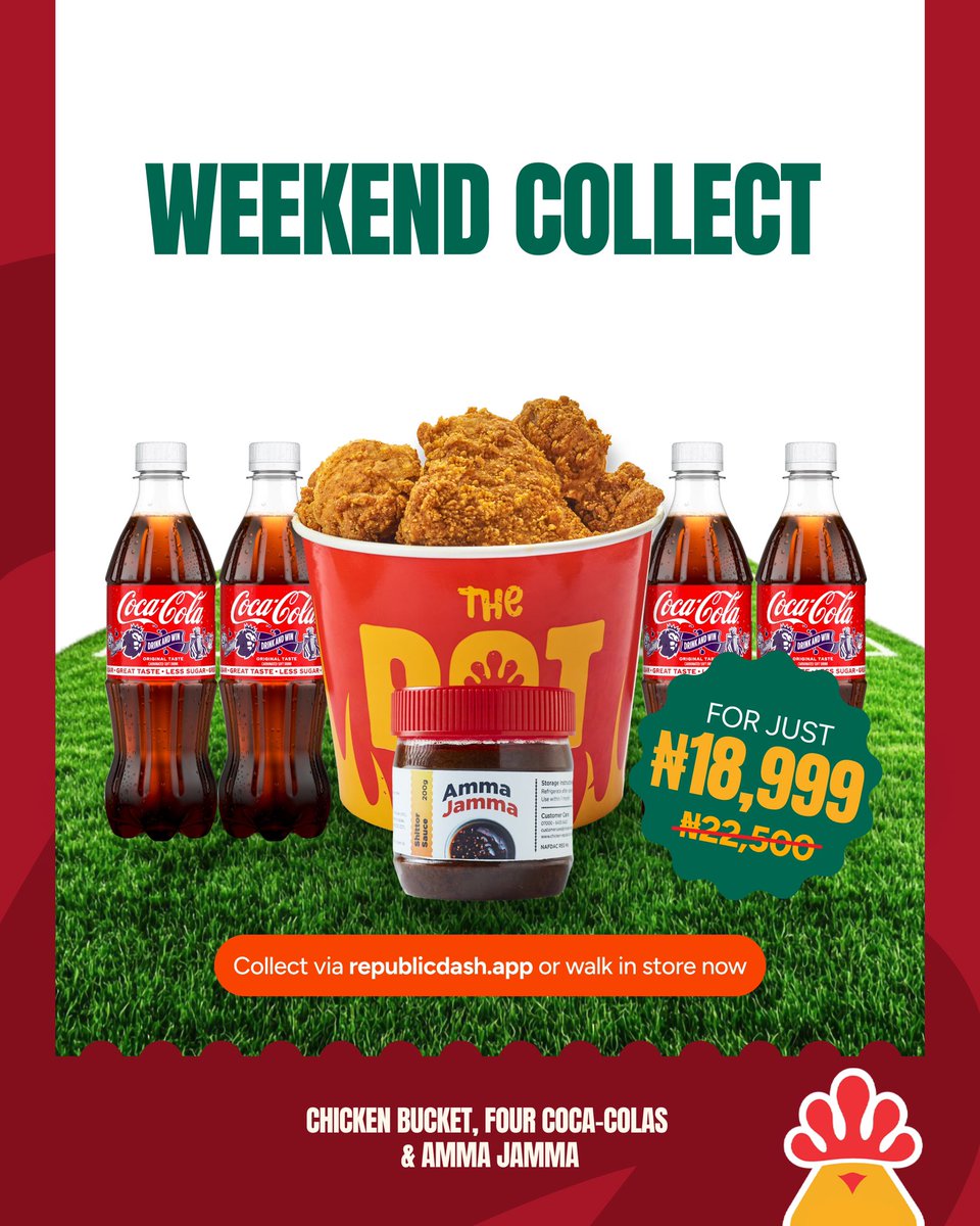 ChickenRepublic's tweet photo. It may be full time on the pitch, but we are still OPEN! ⏰ because Every Citizen Must Collect!!! Hope you still have appetite🤭 https://t.co/5QaonihFwm
