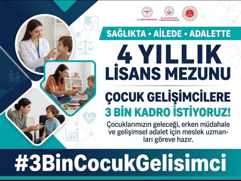 bagacayse's tweet photo. Çocuk gelişimciler atama bekliyor
#3BinlisansCocukGelisimci @saglikbakanligi @tcailesosyal @adalet_bakanlik https://t.co/e9Do2peABd