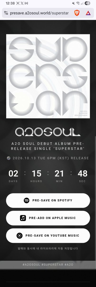 A2OTrend's tweet photo. A2O SOUL DEBUT ALBUM PRE-RELEASE SINGLE '#SUPERSTAR"

Did you pre save???? 

Please enter here: https://t.co/bY3jFFogIh https://t.co/hxFtowLy6b