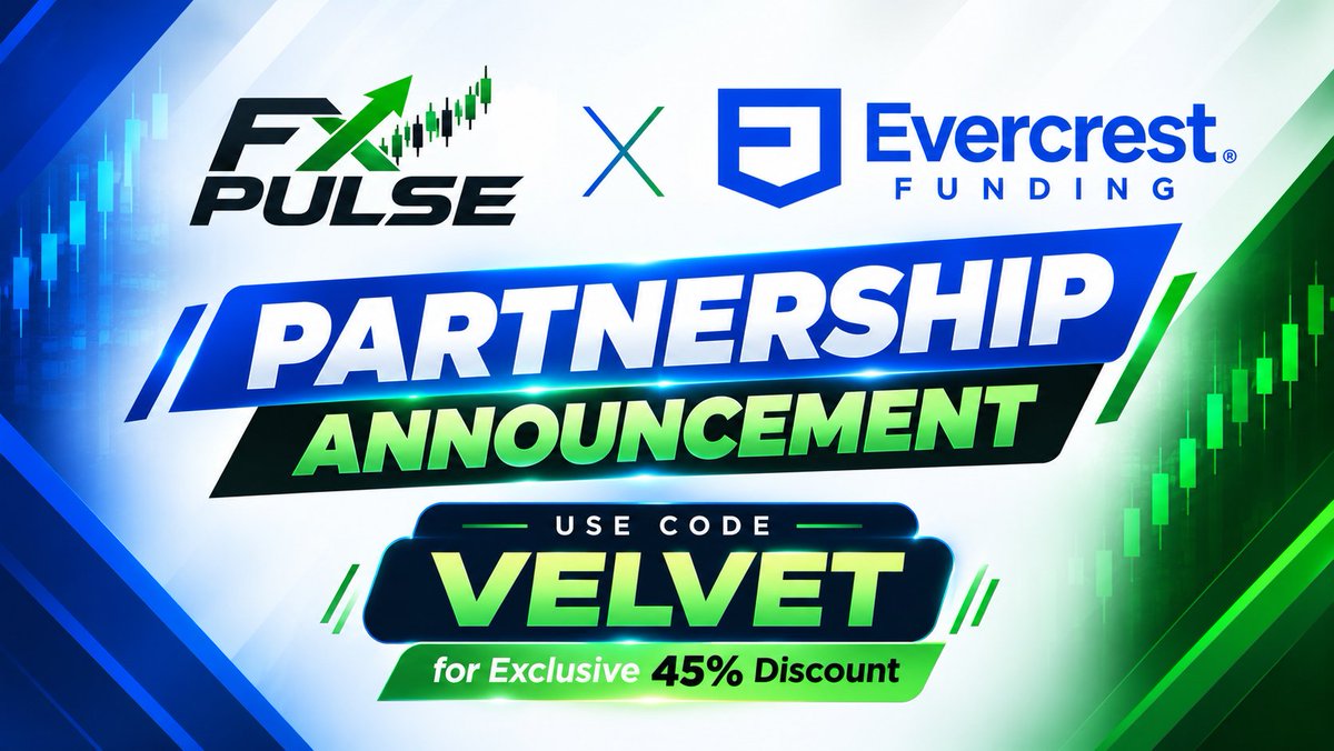 FX__Pulse's tweet photo. 🚨 Excited to Announce! 🚨
I'm officially an Affiliate Partner with @EvercrestFunds
To celebrate, I've secured exclusive discounts for my community:
Use Code: VELVET
If you've been waiting for the right time to get funded, this is your chance. https://t.co/tZAe3GFgJr