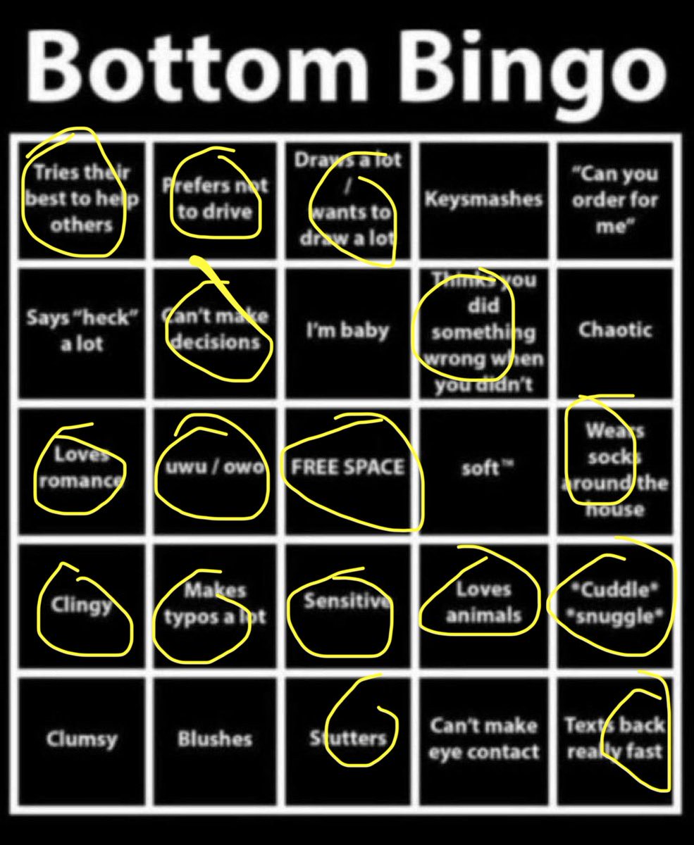 8bitFemboy's tweet photo. My bottom bingo sheet #femboy #bottom #bingo #femboyswitch #femboybingo #femboys #femboi #femboymeme #femboymemes #meme #memes #bingoSheet #twink #femboytwink https://t.co/oJUTBGPlnS