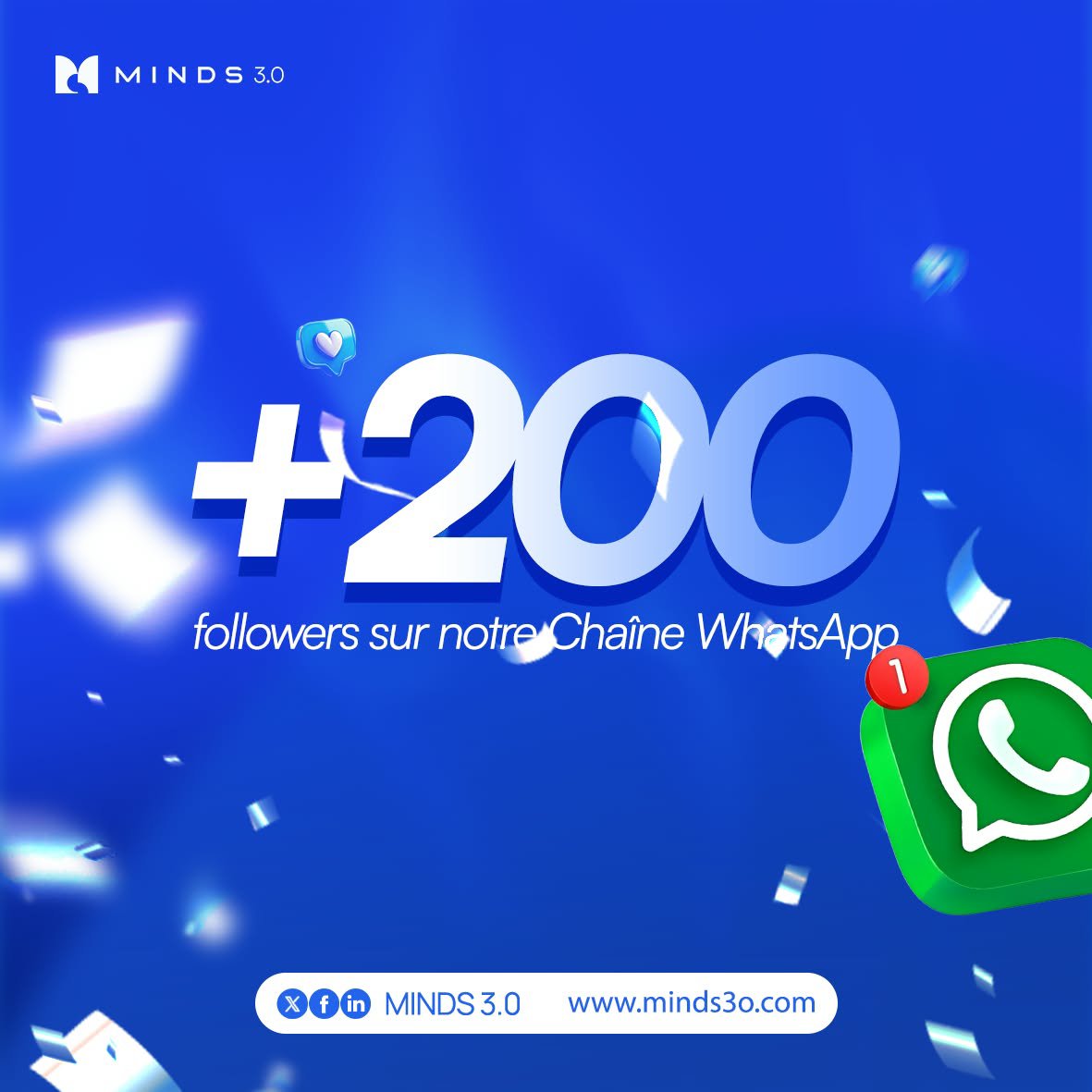 minds3o's tweet photo. 🎉 +200 abonnés sur notre chaîne WhatsApp !

Un grand merci à chacun d’entre vous pour votre confiance, votre soutien et votre engagement envers MINDS 3.0. 🙏💙

#MINDS3 #Web3 #Communauté #Technologie #Afrique https://t.co/noT7mkoPdo