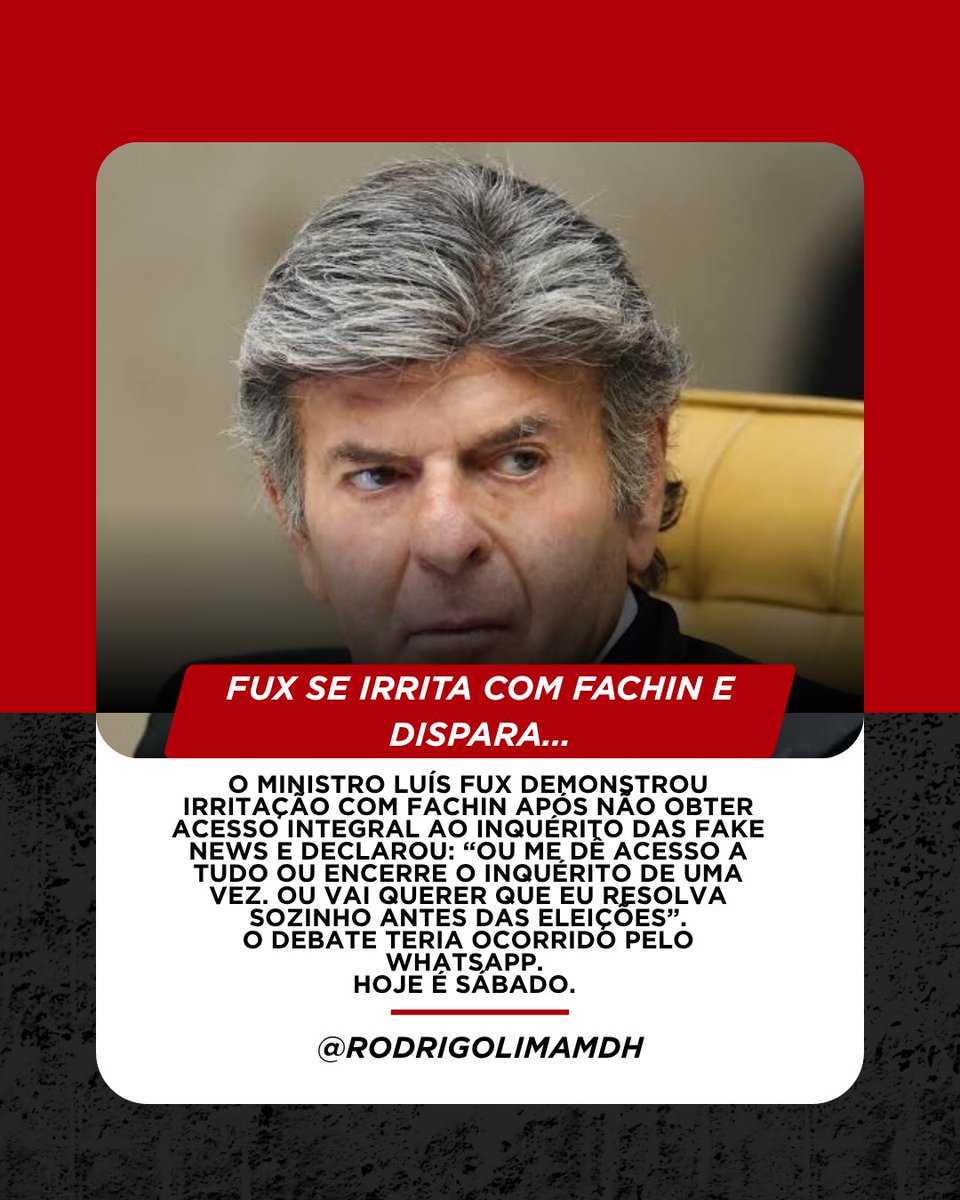 rodrigolimamdh's tweet photo. ACABA NÃO ELEIÇÕES 
Vai FUX. https://t.co/SCQ4ShC2Z2
