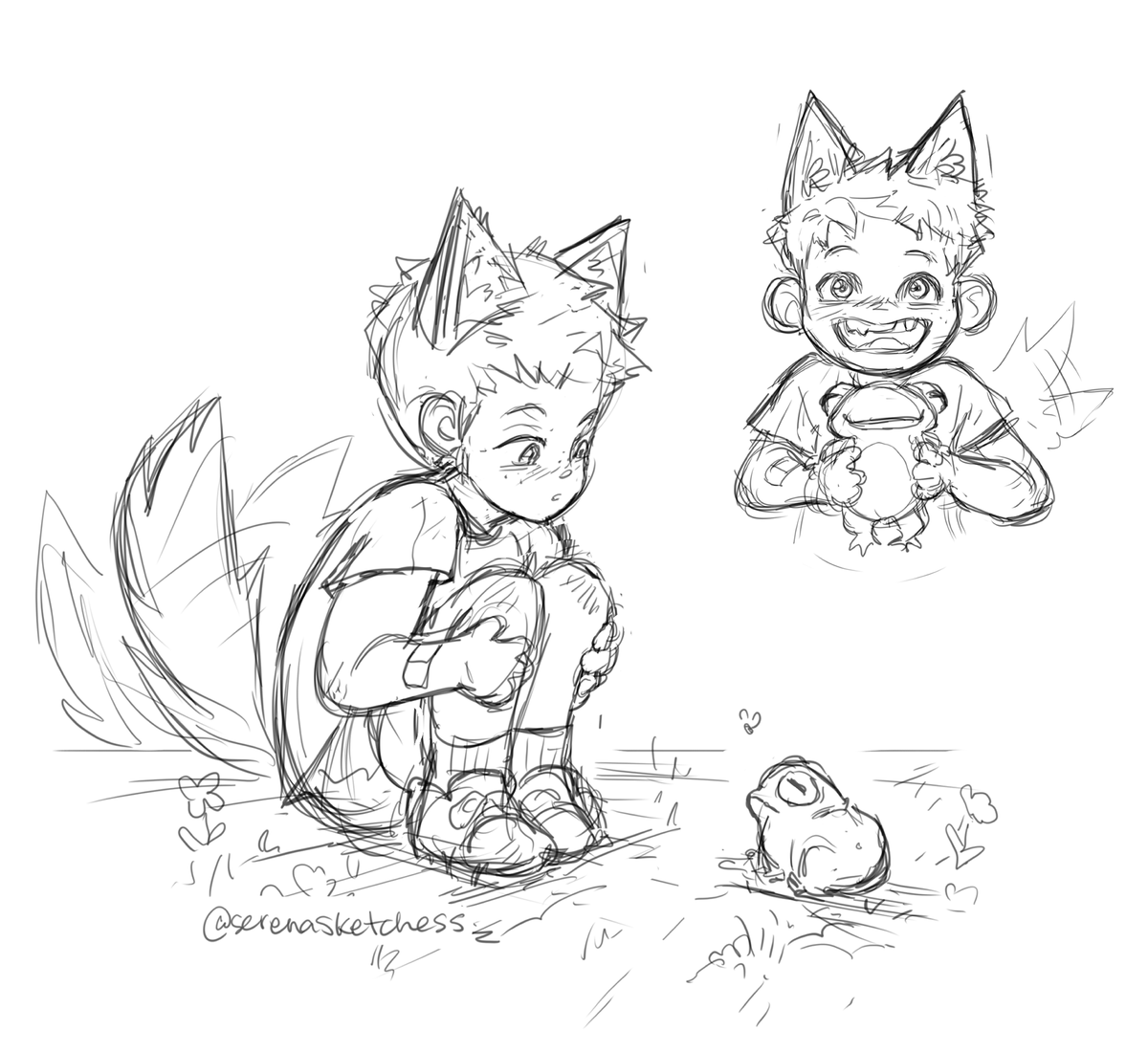 serenasketchess's tweet photo. valktober day 10 - young valko!! 🐺🐸
#valktober #valktober2026 https://t.co/TNF1l73Txb