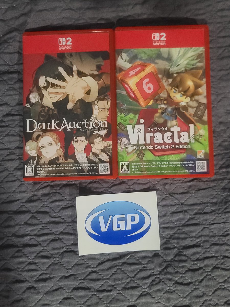 DragonMstrAlex's tweet photo. Saturday arrivals! Viractal from @sting_pr and Dark Auction from @izanagigames @goodsmile_en. Did anyone else pick these up? Thank you so much @VideoGamesPlus_! #SwitchCorps https://t.co/MM52mvnA6M