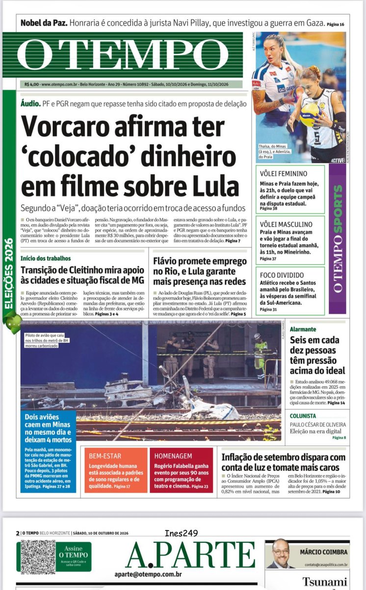 chico_pinheiro's tweet photo. Por que O Tempo esconde a  maior notícia em BH ?
E por que dá manchete de FAKE NEWS ? https://t.co/nyjOtZK0lD