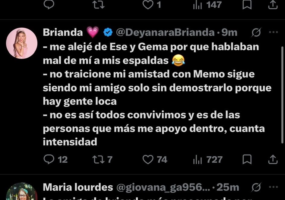 Romerotrolll's tweet photo. LO HIPOCRITA ME MEO!!!!
Dice que Gema y Ese hablaban mal de ella a sus espaldas, ok digamos que si(aunque no es cierto), pero la morra lleva TRES DIAS defendiendo al wey que desde que salio de la casa se la paso de entrevista y entrevista diciendo que Memo y Brianda traian algo.
pero el tiempo pone todo en su lugar, esta y su amiga la vane amador llevan días compartiendo videos donde se habla super mal de Ese y Gema pero no le molesta ser intima amiga de un AGRESOR y GOLPEADOR de mujeres, tanto que hazta atento con la integridad de una familia(la de Memo) solo por querer hacerlo quedar mal!
ERES UNA ARRASTRADA RIDICULA @DeyanaraBrianda