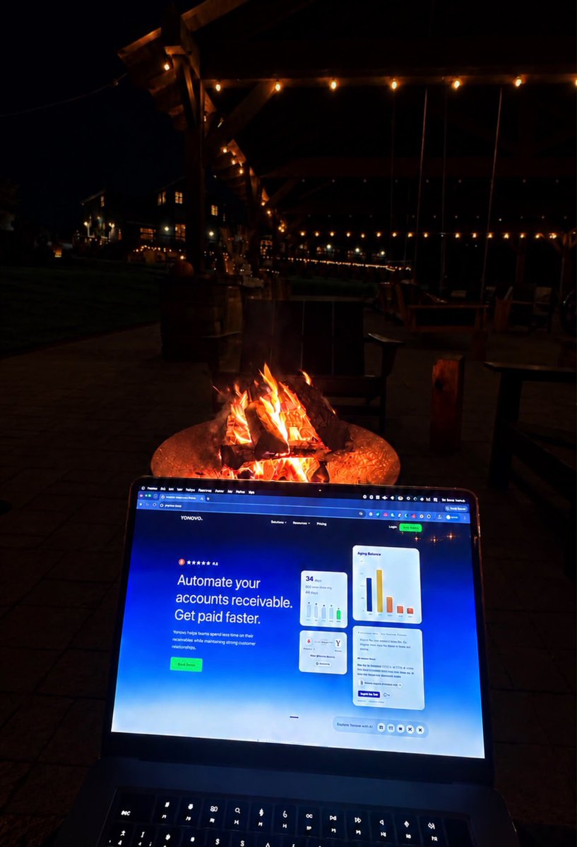 salman_shawaf's tweet photo. desk setup tonight is an outdoor fire pit at #StanLaunchpad in upstate new york.

during the day everyone here is stressed about pitch decks, milestones, and the next elimination ceremony. it gets easy to make every single hour about surviving to tomorrow.

then it's late, freezing outside, and i'm sitting here with a warm laptop building.

i want to remember this part too. the messy, quiet stretch while my startup is still coming together.