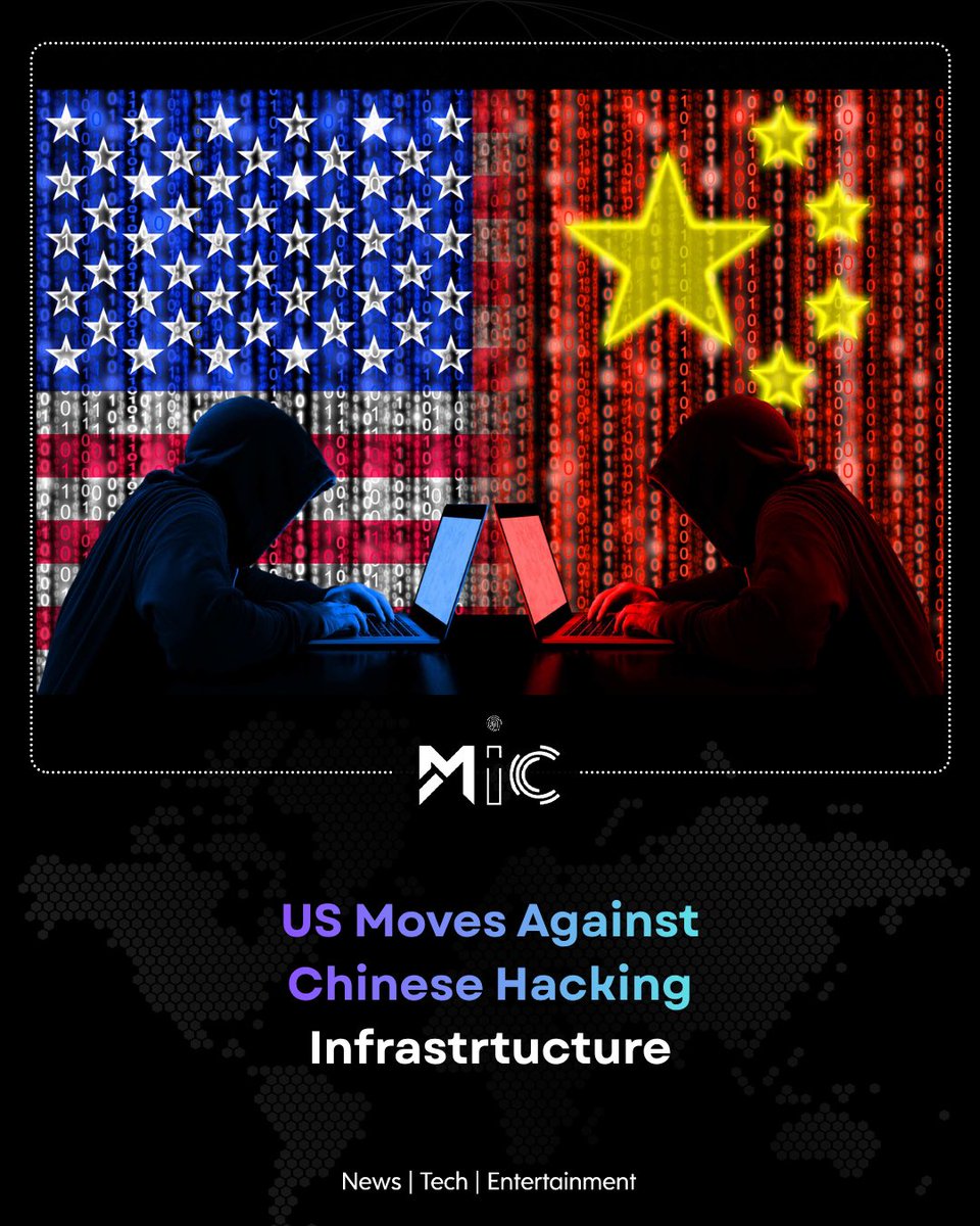 mictechofficiaI's tweet photo. The US Department of Justice announced action to seize seven internet domains allegedly used by a Chinese-linked hacking group to target critical infrastructure. The operation aims to disrupt the group's cyber activities.
#mictech #micnews #usa #china #cybersecurity https://t.co/huz7ClhX9z