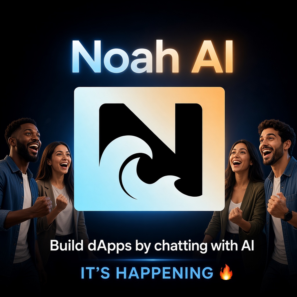 Its_Fayzal's tweet photo. Build real dApps just by chatting with AI.
No code. No stress. Just pure building.
It’s happening right now.
@TryNoahAI 
The future of Web3 development is here.
Who’s ready?

#NoahAI #BuildWithAI #dApps #Solana #Web3 https://t.co/SEh4Bc0jYD