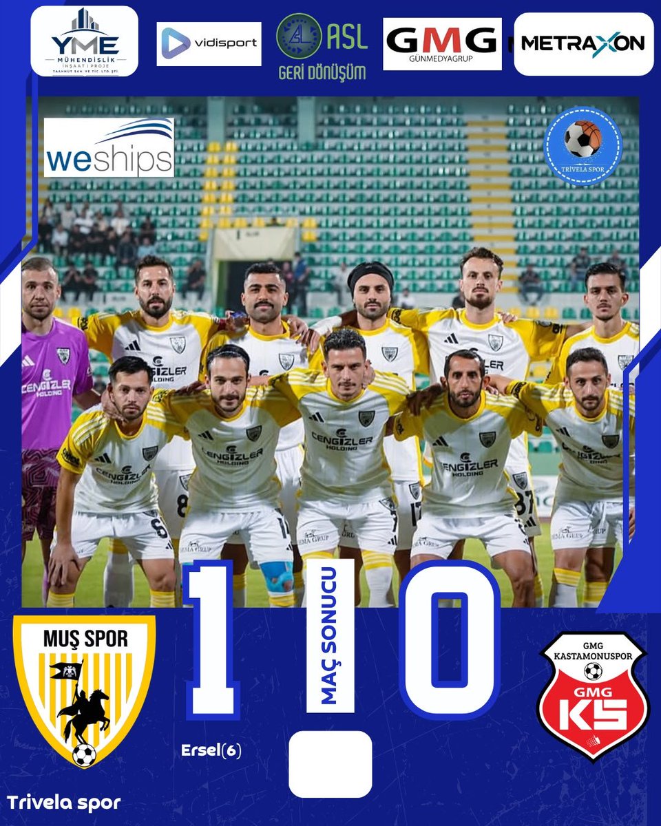 spor_trivela's tweet photo. MUŞSPOR HATA YAPMADI

TFF 2.Lig Beyaz Grup'ta sahasında Kastamonuspor'u konuk eden Muşspor, Ersel Aslıyüksek'in dakika 6'da attığı gol ile rakibini 1-0 mağlup ederek 3 puanın sahibi oldu. https://t.co/BAtaMOeM0l